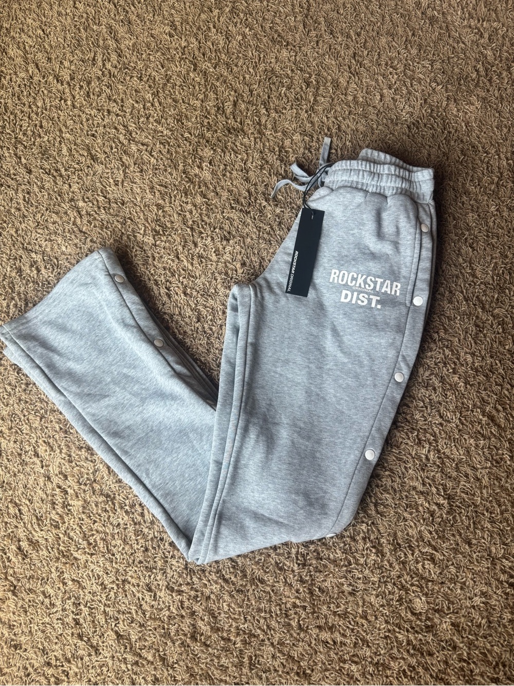 Rockstar Original - Button Down Gray Sweats